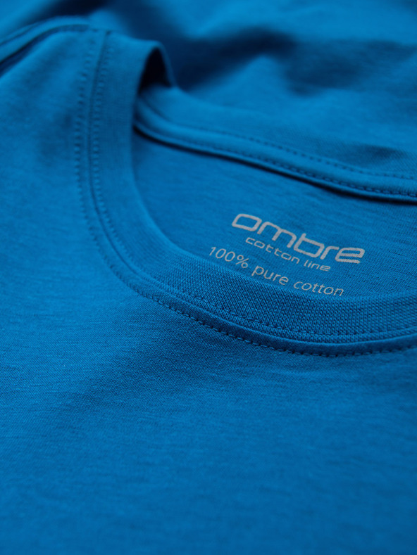 Ombre Clothing Pánské klasické bavlněné tričko BASIC Ombre Clothing