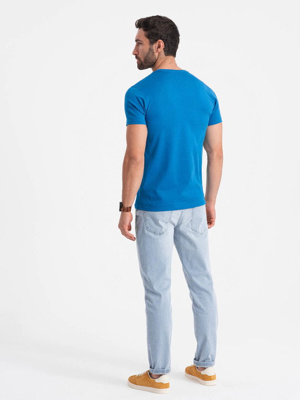 Ombre Clothing Pánské klasické bavlněné tričko BASIC Ombre Clothing