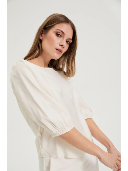 Moodo Košile s bouffant rukávy krémová Moodo