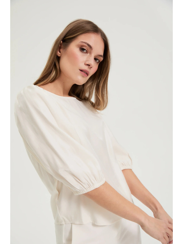Moodo Košile s bouffant rukávy krémová Moodo