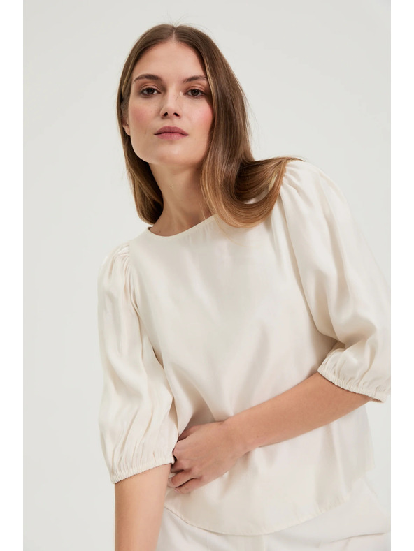Moodo Košile s bouffant rukávy krémová Moodo