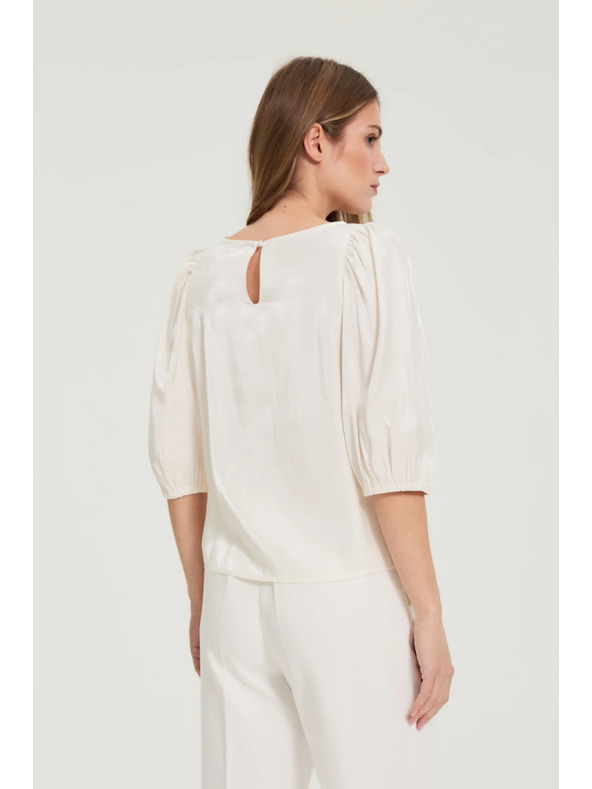 Moodo Košile s bouffant rukávy krémová Moodo