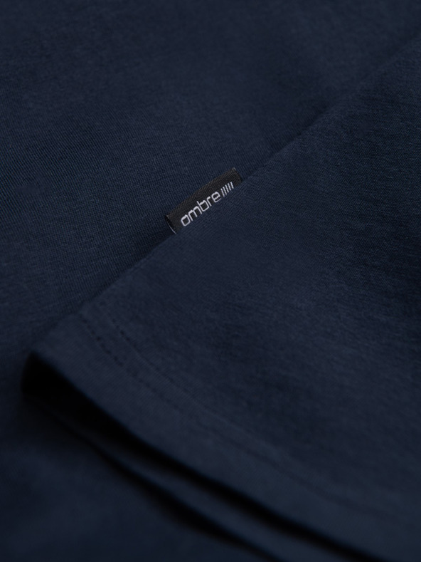 Ombre Clothing Tmavě modré pánské basic tričko Ombre Clothing