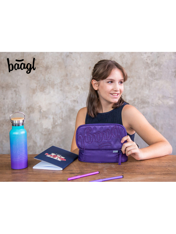 BAAGL  BAAGL Školní penál etue Plum