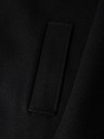 Ombre Clothing Pánský dlouhý jednořadý kabát s límcem a spodním pláštěm - černý V1 OM-COWC-0135 Ombre Clothing