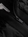 Ombre Clothing Prošívaná bunda bomber s kapucí a pletenými rukávy - černá V1 OM-JALP-0298 Ombre Clothing