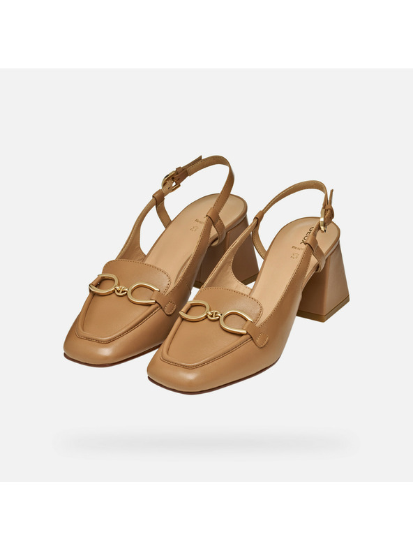 Geox Světle hnědé dámské lodičky Geox Coronilla
