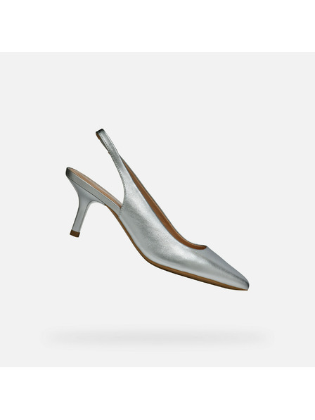 Geox Stříbrné dámské lodičky Geox Kleopy