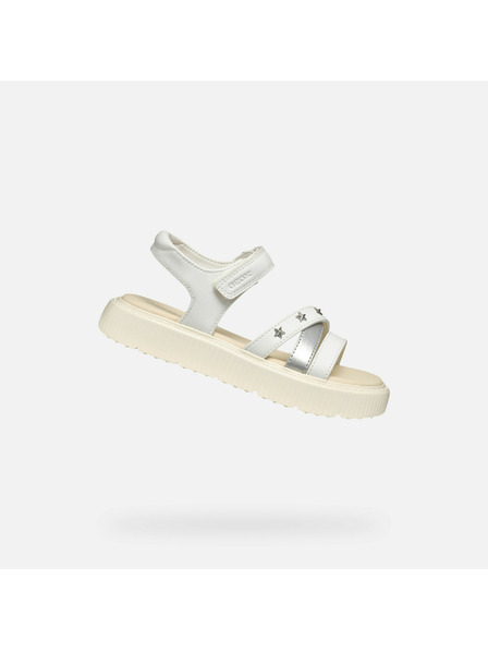 Geox Bílé dívčí sandály Geox Sandal Kodette Gir