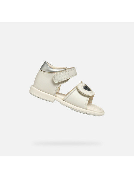 Geox Bílé dívčí sandály Geox Verred