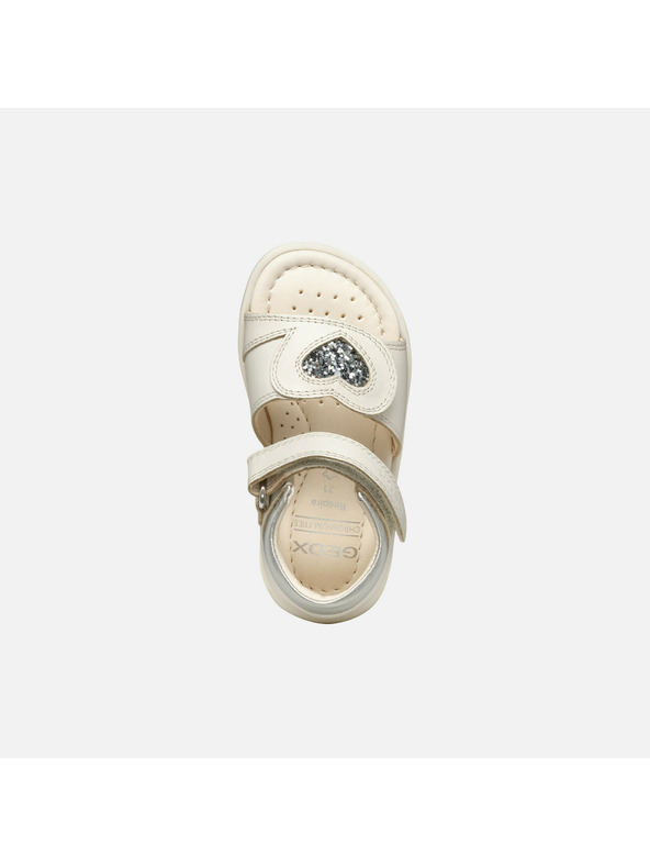 Geox Bílé dívčí sandály Geox Verred