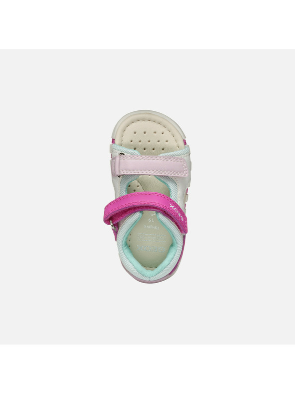 Geox Bílé dívčí barefoot sandály Geox Sandal Iupidoo Gir
