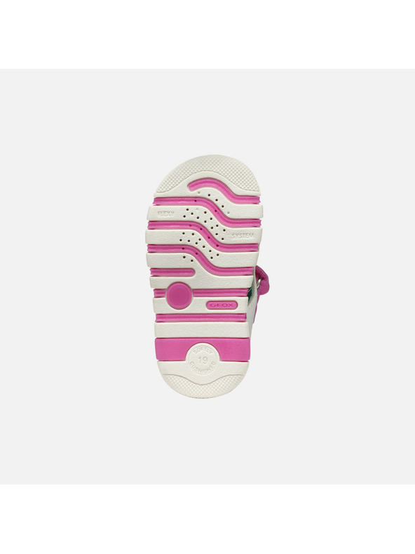 Geox Bílé dívčí barefoot sandály Geox Sandal Iupidoo Gir