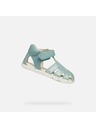 Geox Tyrkysové dívčí barefoot sandály Geox Sandal Steppieup G