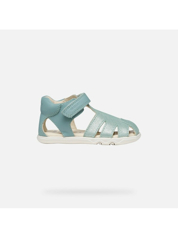 Geox Tyrkysové dívčí barefoot sandály Geox Sandal Steppieup G