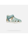 Geox Tyrkysové dívčí barefoot sandály Geox Sandal Steppieup G