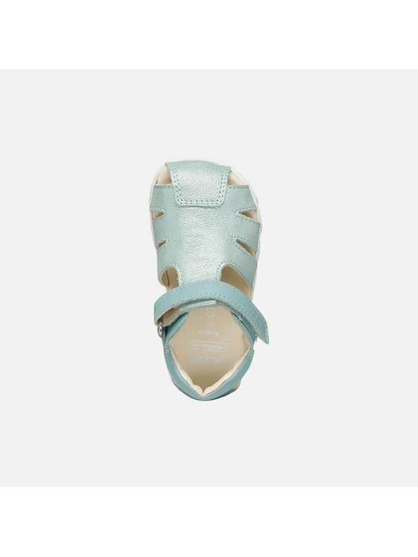 Geox Tyrkysové dívčí barefoot sandály Geox Sandal Steppieup G