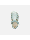 Geox Tyrkysové dívčí barefoot sandály Geox Sandal Steppieup G