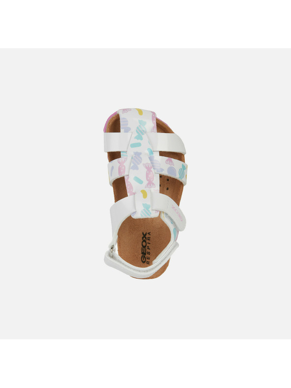 Geox Bílé dívčí sandály Geox Sandal Chalki