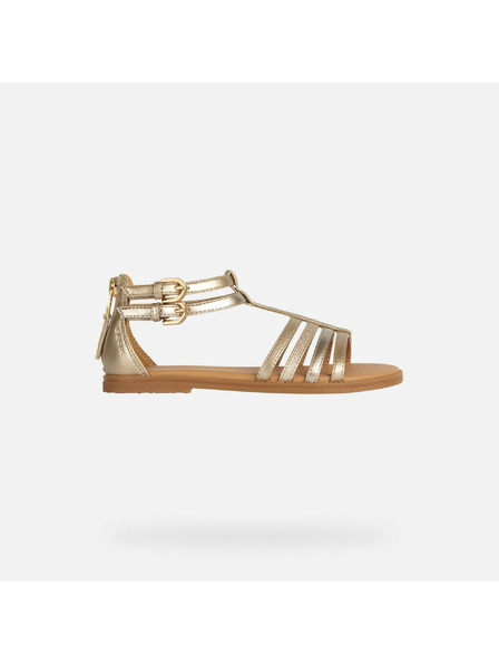 Geox Stříbrné dívčí sandály Geox Sandal Karly Girl