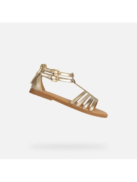 Geox Stříbrné dívčí sandály Geox Sandal Karly Girl