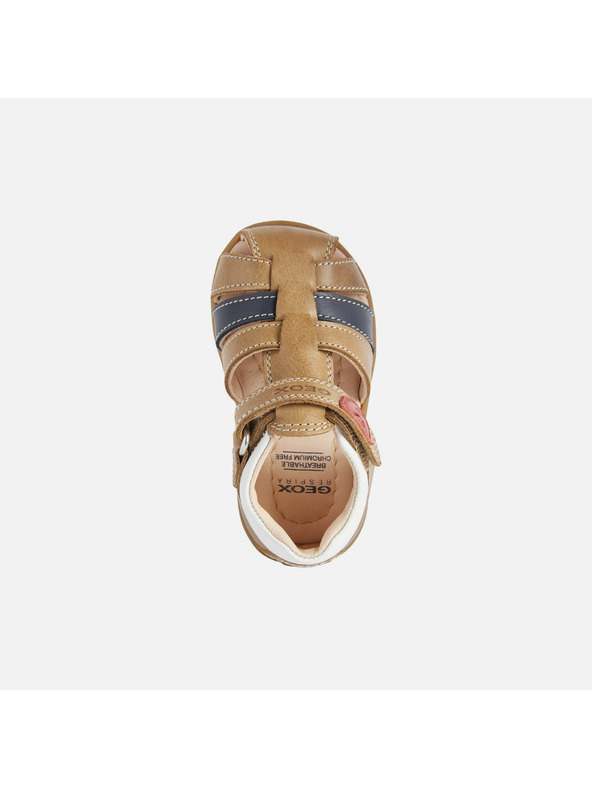 Geox Hnědé chlapecké sandály Geox Sandal Macchia