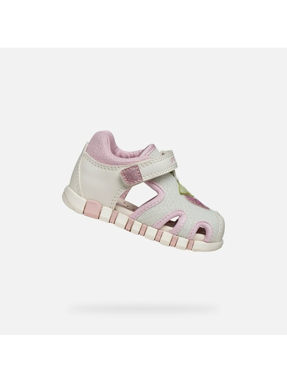 Geox Šedé dívčí sandály pro první kroky Geox Sandal Iupidoo