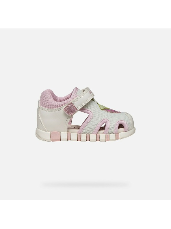 Geox Šedé dívčí sandály pro první kroky Geox Sandal Iupidoo
