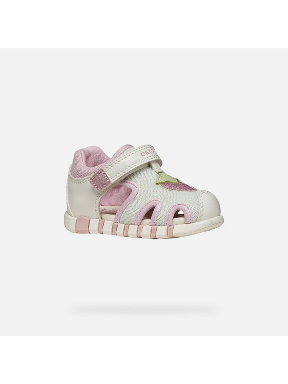 Geox Šedé dívčí sandály pro první kroky Geox Sandal Iupidoo