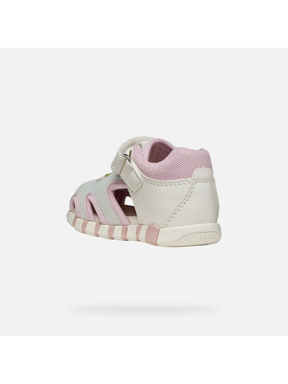 Geox Šedé dívčí sandály pro první kroky Geox Sandal Iupidoo