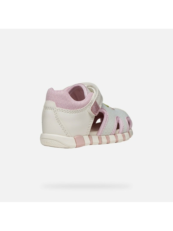 Geox Šedé dívčí sandály pro první kroky Geox Sandal Iupidoo