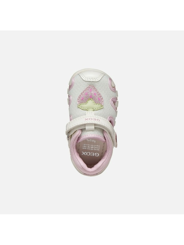 Geox Šedé dívčí sandály pro první kroky Geox Sandal Iupidoo