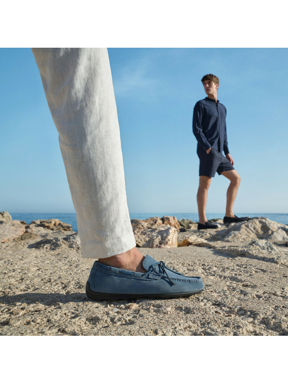 Geox Modré pánské mokasíny Geox Spherica EC16