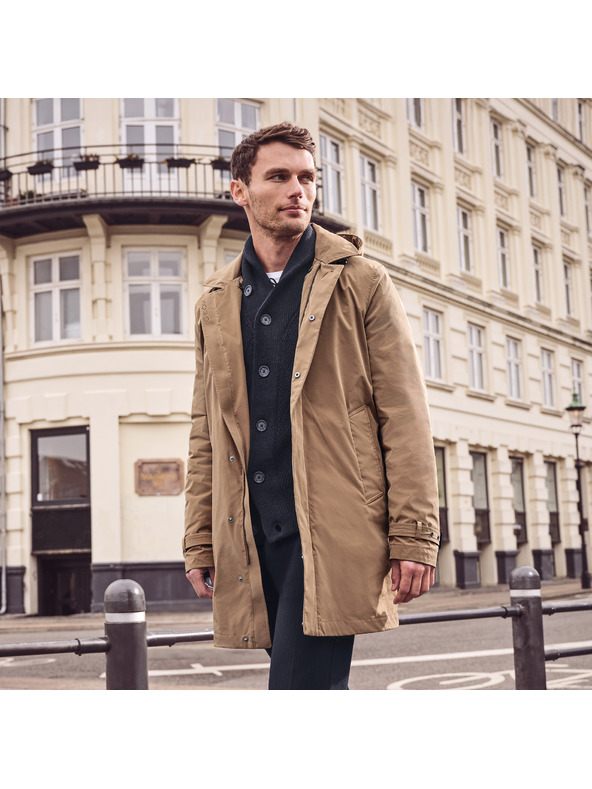 Geox Hnědá pánská bunda Geox Anyweco