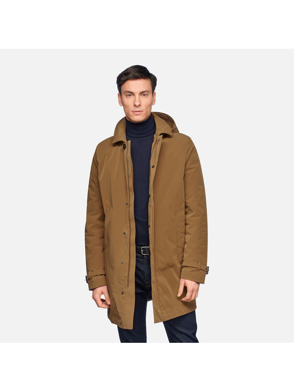 Geox Hnědá pánská bunda Geox Anyweco