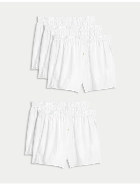 Marks & Spencer Sada pěti pánských trenýrek v bílé barvě Marks & Spencer