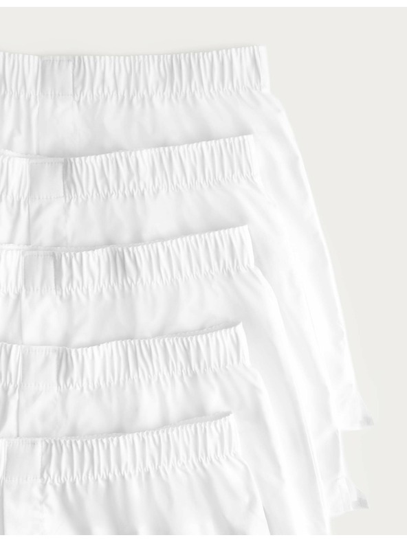 Marks & Spencer Sada pěti pánských trenýrek v bílé barvě Marks & Spencer