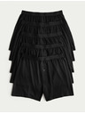 Marks & Spencer Bavlněné žerzejové boxerky s technologií Cool & Fresh™, 5 ks Marks & Spencer černá