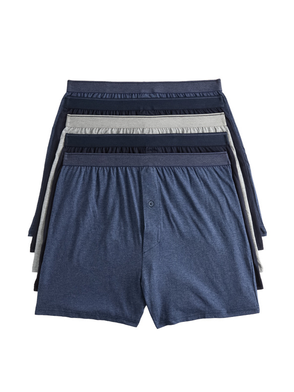 Marks & Spencer Bavlněné žerzejové boxerky s technologií Cool & Fresh™, 5 ks Marks & Spencer námořnická modrá