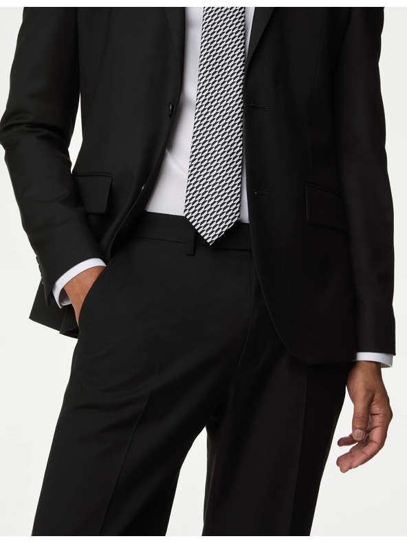 Marks & Spencer Černé pánské oblekové kalhoty Marks & Spencer