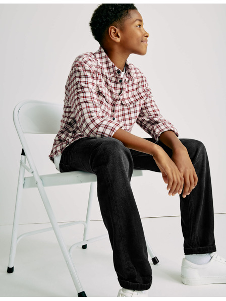 Marks & Spencer Volné džíny z čisté bavlny (6–16 let) Marks & Spencer černá