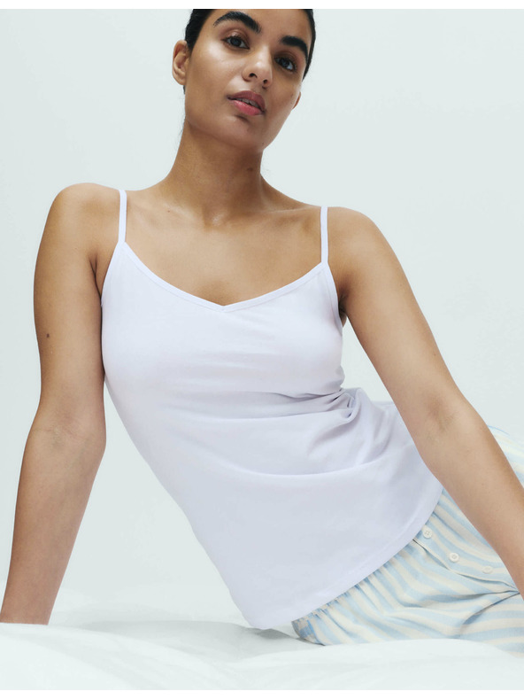 Marks & Spencer Tílko na ramínka s vysokým podílem bavlny, 3 ks Marks & Spencer bílá