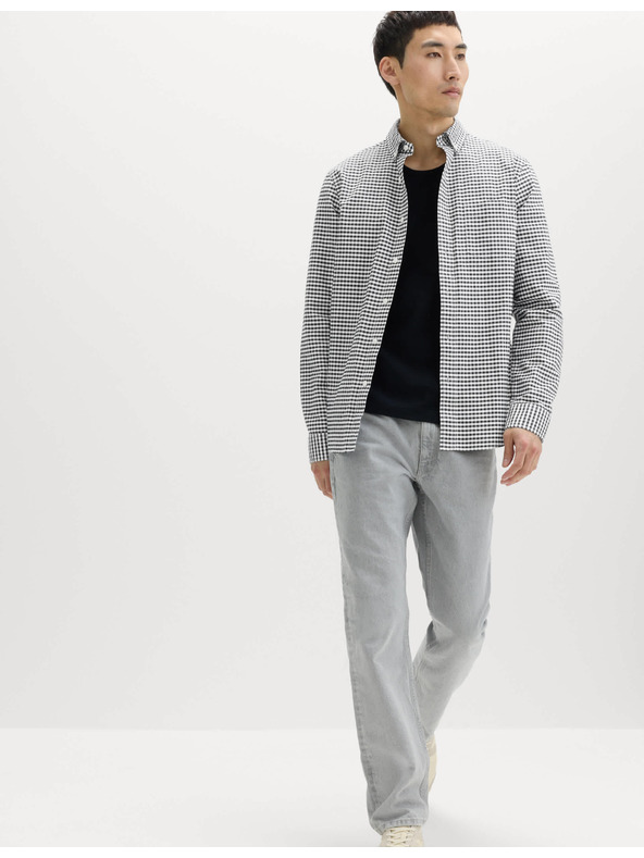 Marks & Spencer Kostkovaná košile Oxford The Ultimate z čisté bavlny Marks & Spencer černá