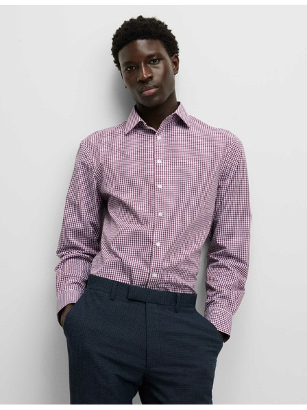 Marks & Spencer Kostkované košile normálního střihu pro snadné žehlení, 2 ks Marks & Spencer červená