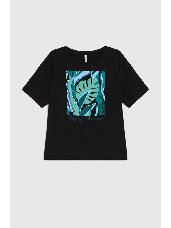 Moodo Tričko s potiskem černé Moodo