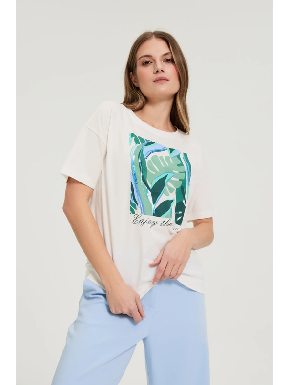 Moodo Tričko s potiskem bílé Moodo