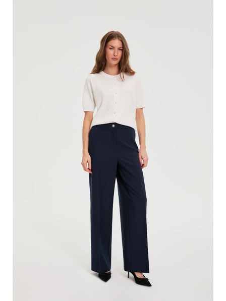 Moodo Kalhoty se širokými nohavicemi tmavě modré Moodo