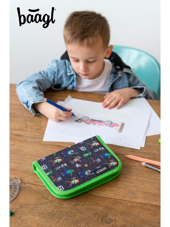 BAAGL  BAAGL Školní penál jednopatrový Minecraft