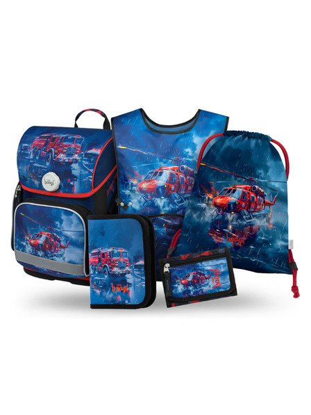 BAAGL  BAAGL SET 5 Ergo Záchranáři: aktovka, penál, sáček, zástěra, peněženka