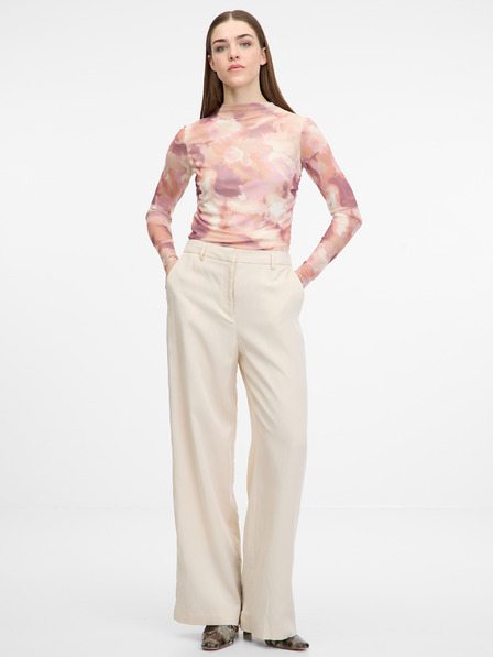 Orsay Růžové dámské tričko s dlouhým rukávem ORSAY